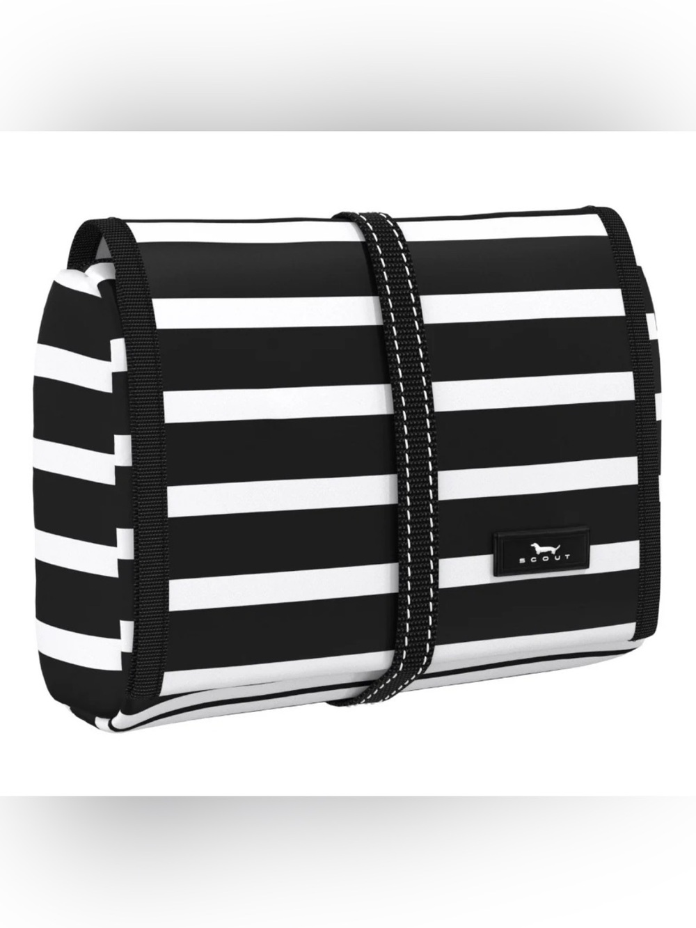 SCOUT Beauty Burrito Hanging Toiletry Bag Black and White